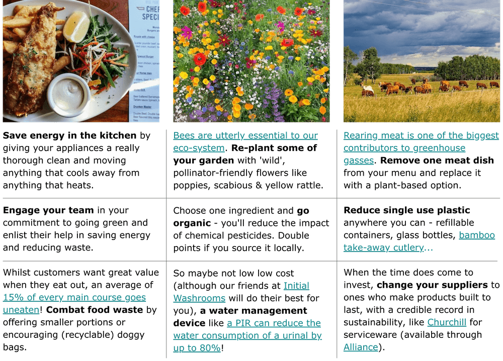 Low cost ideas to improve your hospitality business' sustainability